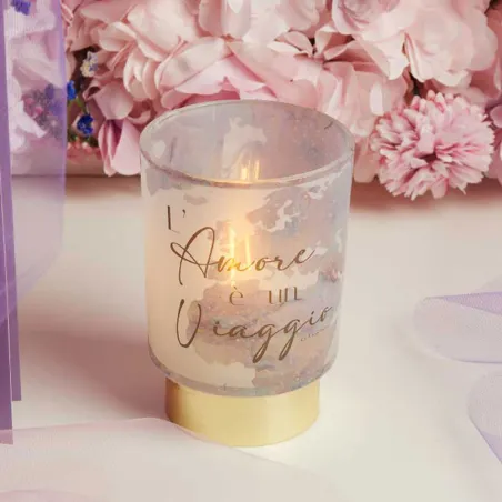 Lampada LED tema viaggio “L’amore è un viaggio” – Claraluna 2026 Claraluna - 1