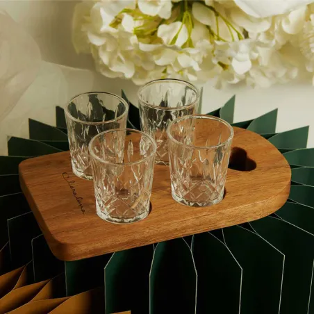 copy of Bomboniere Matrimonio Claraluna 2026 – Vassoio in bamboo con 6 bicchierini (Scatola Botanica) Claraluna - 1