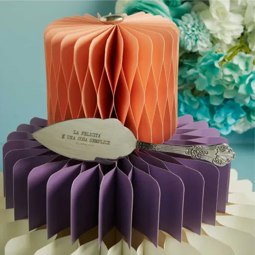 Bomboniera matrimonio Claraluna 2026 – Paletta torta con frase incisa Claraluna - 1