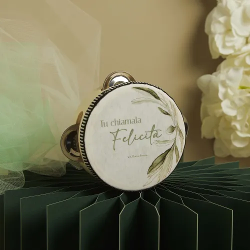 Tamburello Ulivo Claraluna 2026 – bomboniera matrimonio mediterranea Claraluna - 1