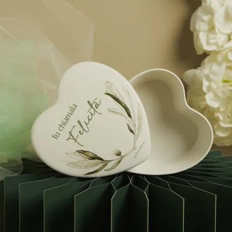 Scatola Cuore Ulivo Claraluna 2026 – Bomboniera Matrimonio Claraluna - 1