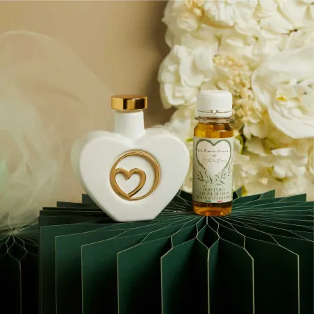 Bomboniera Matrimonio Claraluna 2026 Oliera Cuore Oro Claraluna - 2