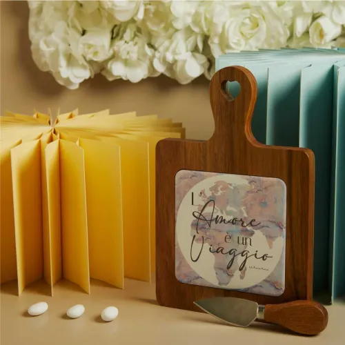 Bomboniera Matrimonio Claraluna 2026 Tagliere Mondo Viaggio Claraluna - 1