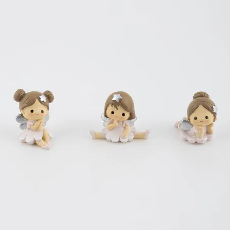 Bomboniera Prima Comunione ballerina media in resina con stelline argento Margot - 1