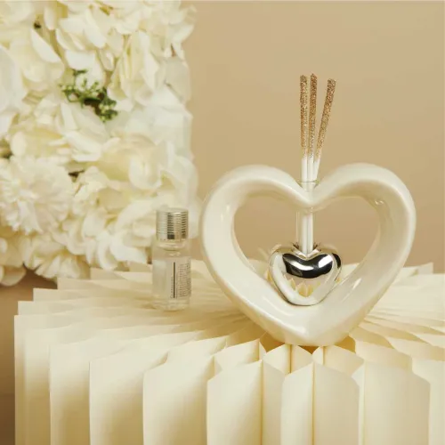 Bomboniera Matrimonio Claraluna 2026 Diffusore Cuore Silver Claraluna - 1
