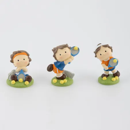 Bomboniera Prima Comunione tennista medio in resina Margot - 1