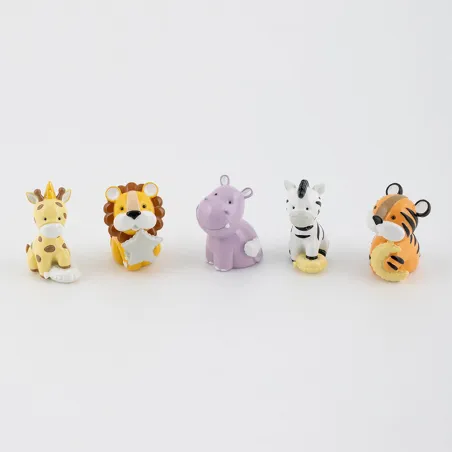 Bomboniera nascita animali medi in resina safari Margot - 1