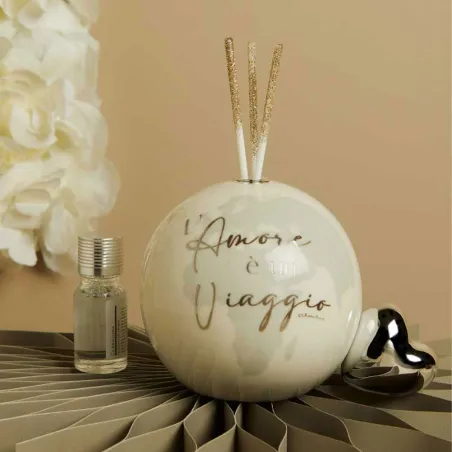 Bomboniera Matrimonio Claraluna 2026 Diffusore Globo Amore Cuore Silver Claraluna - 1