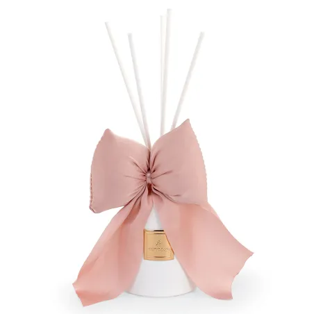 Bomboniera matrimonio diffusore ambiente 80 ml con fiocco rosa Cupido - 1