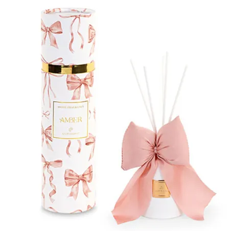 Bomboniera matrimonio diffusore ambiente 80 ml con fiocco rosa Cupido - 3
