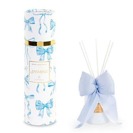 Bomboniera matrimonio diffusore ambiente 80 ml con fiocco celeste Cupido - 3