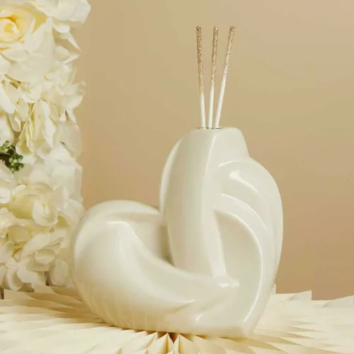 Diffusore cuore grande bianco Claraluna 2026 con essenza Claraluna - 1