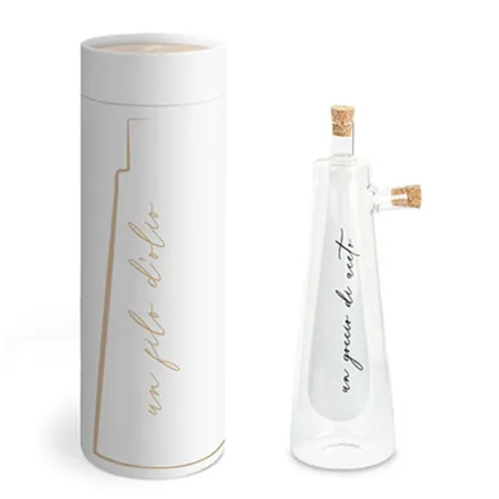 Bomboniera Matrimonio Oliera e Acetiera Vetro 2 in 1 con Scatola Cupido - 2