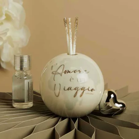 Bomboniera Matrimonio Claraluna 2026 Diffusore Globo Cuore Silver Claraluna - 1