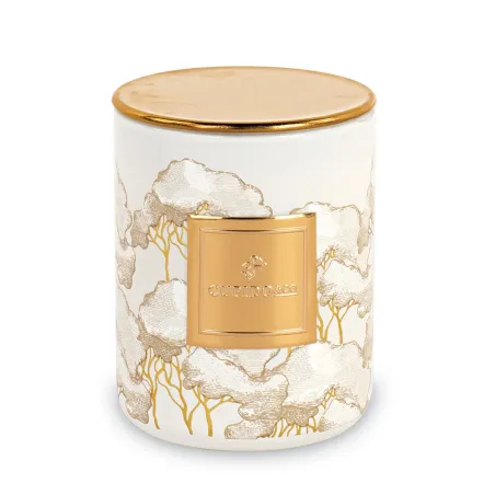 Bomboniera matrimonio candela vetro avorio Linea Intrecci Cupido - 1