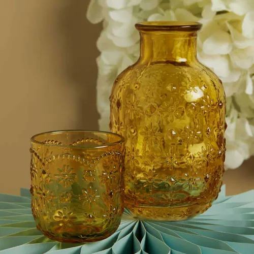 Bomboniera Matrimonio Claraluna 2026 Caraffa con Bicchiere Giallo Claraluna - 1