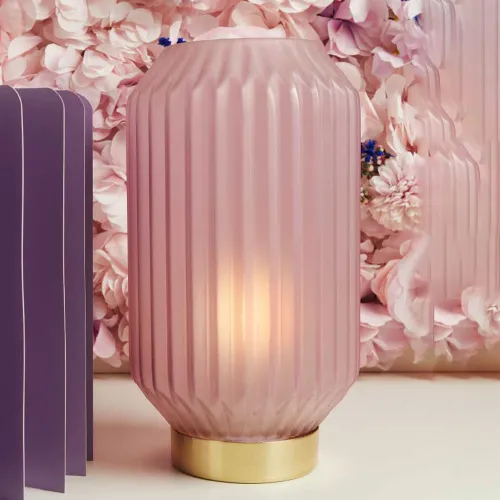 Bomboniera Matrimonio Claraluna 2026 Lampada Grande Plissettata Lilla Claraluna - 1