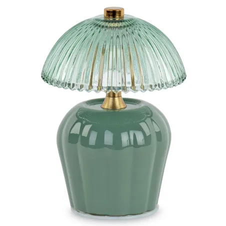 Lampada vetro verde plissé bomboniera matrimonio Cupido - 1