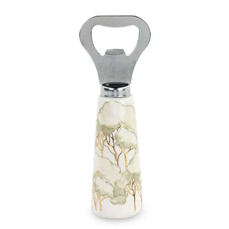 Apribottiglia porcellana avorio Linea Intrecci bomboniera matrimonio Cupido - 2