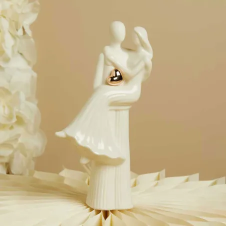 Bomboniera Matrimonio Claraluna 2026 Coppia Sposi Cuore Oro Rosa Claraluna - 1