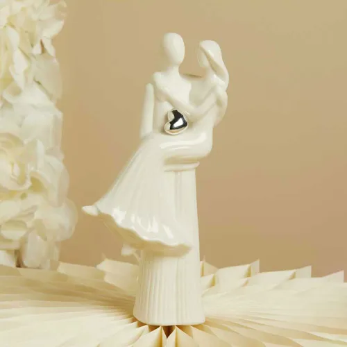 Bomboniera Matrimonio Claraluna 2026 Coppia Sposi Cuore Silver Claraluna - 1