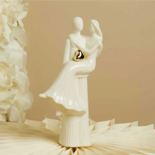 Bomboniera Matrimonio Claraluna 2026 Coppia Sposi Cuore Oro Claraluna - 1