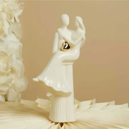 Bomboniera Matrimonio Claraluna 2026 Coppia Sposi Cuore Oro Claraluna - 1