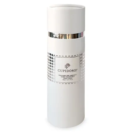 Diffusore bianco con strass profumazione ambra bomboniera matrimonio Cupido - 2