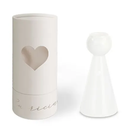 Vaso angelo vetro bianco bomboniera matrimonio Cupido - 2