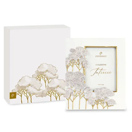 Portafoto avorio Linea Intrecci bomboniera matrimonio