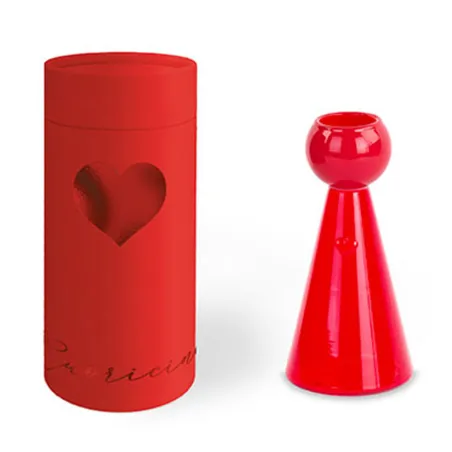 Vaso angelo vetro rosso bomboniera matrimonio Cupido - 1