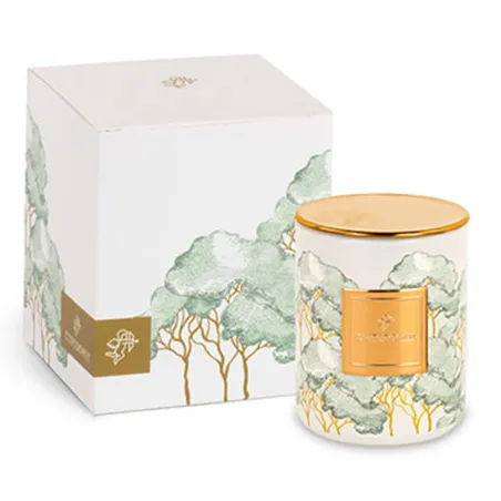 Bomboniera matrimonio candela vetro verde Linea Intrecci Cupido - 2