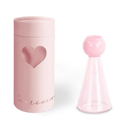 Vaso angelo vetro rosa bomboniera matrimonio rosa Cupido - 2