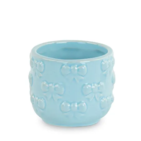 Cachepot azzurro bimbo bomboniera battesimo Cupido - 2