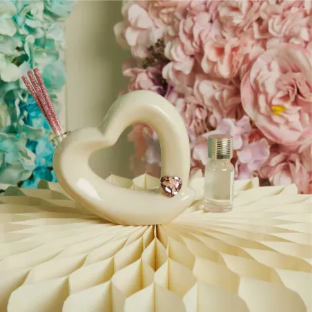 Bomboniera Battesimo Claraluna 2026 Diffusore Cuore Rosa Claraluna - 1