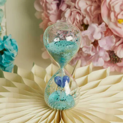 Bomboniera Battesimo Claraluna 2026 Clessidra Cuore Azzurro Claraluna - 1