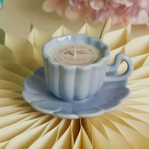 Candela Tazza Azzurra Claraluna 2026 Bomboniera Battesimo Claraluna - 1