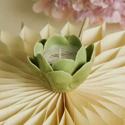 Bomboniera Matrimonio Claraluna 2026 Candela Ninfea Verde Claraluna - 1