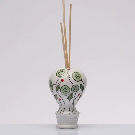 Bomboniera solidale profumatore mongolfiera bocciolo verde Cuorematto 2026 Cuorematto - 1