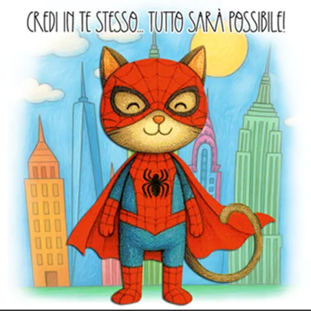 Bomboniera solidale mattonella ceramica super eroe cucciolo