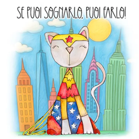 Bomboniera solidale mattonella ceramica super eroe cucciolo