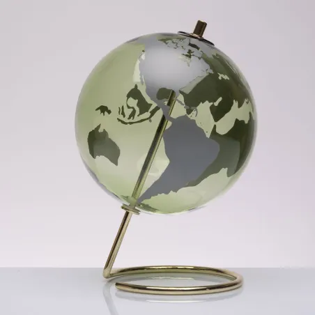 Bomboniera solidale mappamondo verde vetro borosilicato Cuorematto 2026