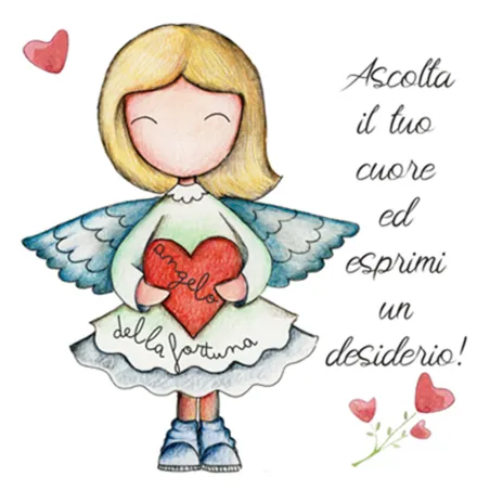 Bomboniera solidale orologio nuvola angelo con cuore