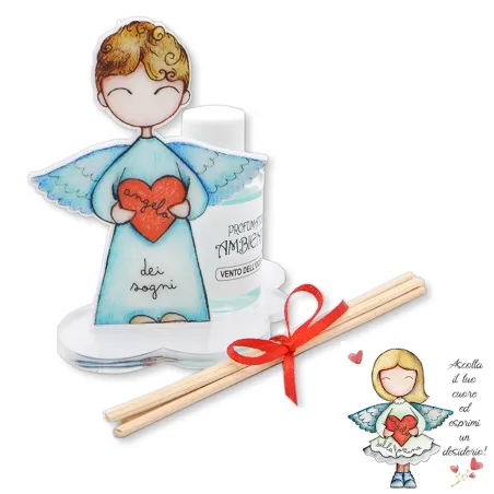 Bomboniera solidale profumatore angelo in plexiglass