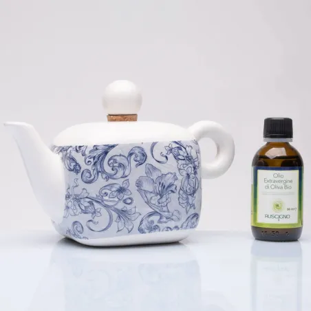 Oliera Fregio floreale blu Cuorematto 2026