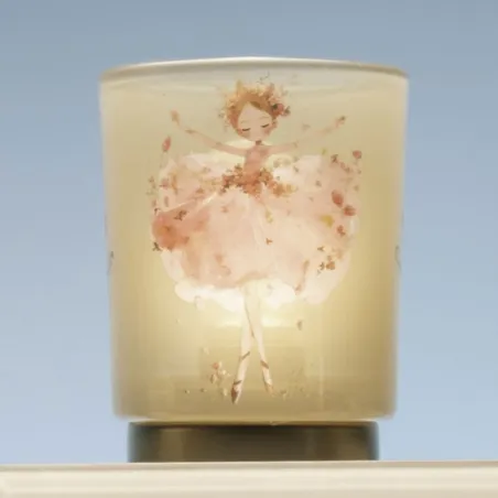 Lampada in vetro Ballerina · Bomboniera solidale Cuorematto 2026 (Prima Comunione)