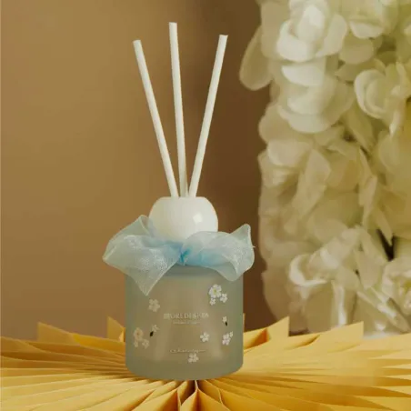 Bomboniera Matrimonio Claraluna 2026 – Diffusore Azzurro in Vetro con Profumo e Bacchette, 50 ml