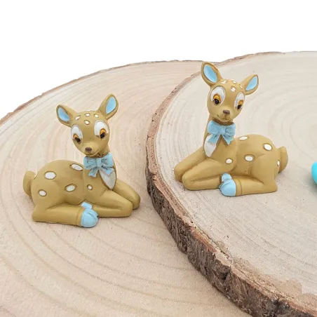 Cervo da poggio in resina celeste – Linea Tenero (2 modelli)