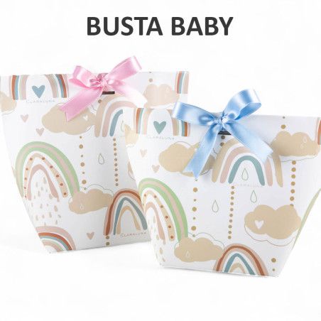 Bomboniera Battesimo Bimba Coniglietto Rosa con Cuore in Porcellana Grande Claraluna - 13