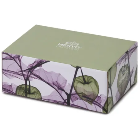 Bomboniera Matrimonio Hervit Summerland – Cofanetto Portagioie Verde Alkekengi con Top in Vetro